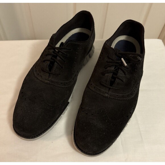 Cole Haan Other - Cole Haan ZERØGRAND Wingtip Oxford Midnight Black Suede Men’s C30273 EUC, Sz 12M